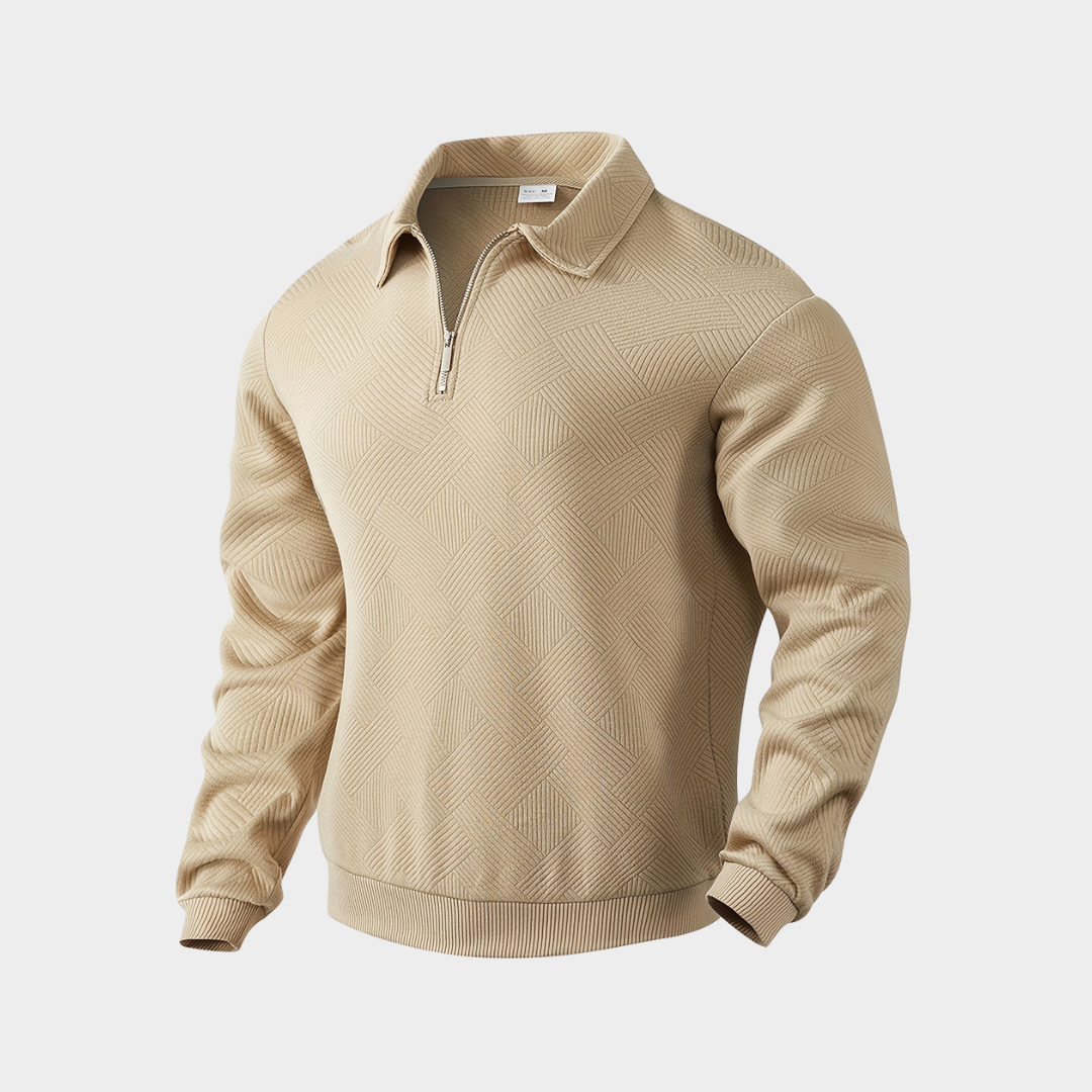 Vince | Men’s Casual Textured Design Half Zip Sweater