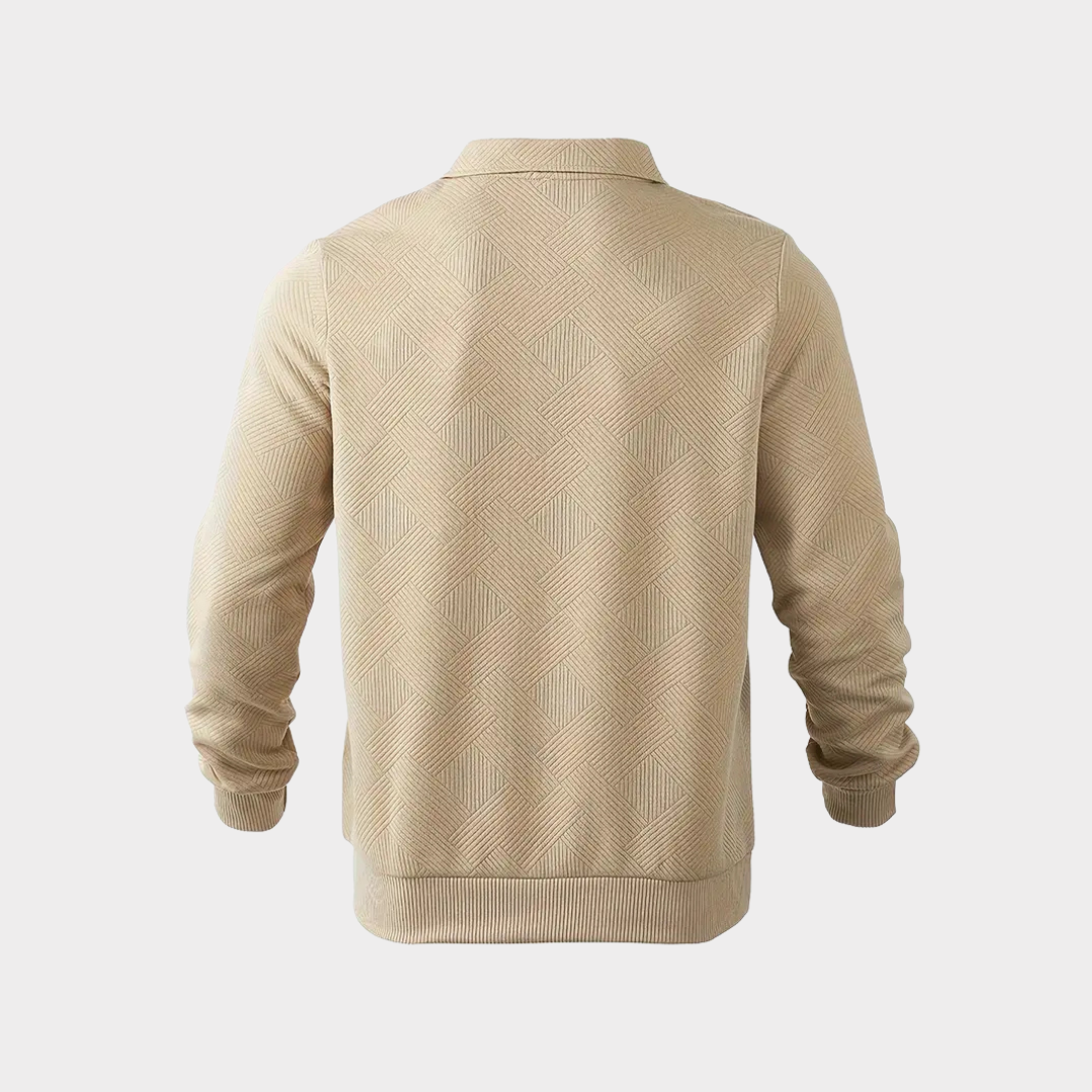 Vince | Men’s Casual Textured Design Half Zip Sweater