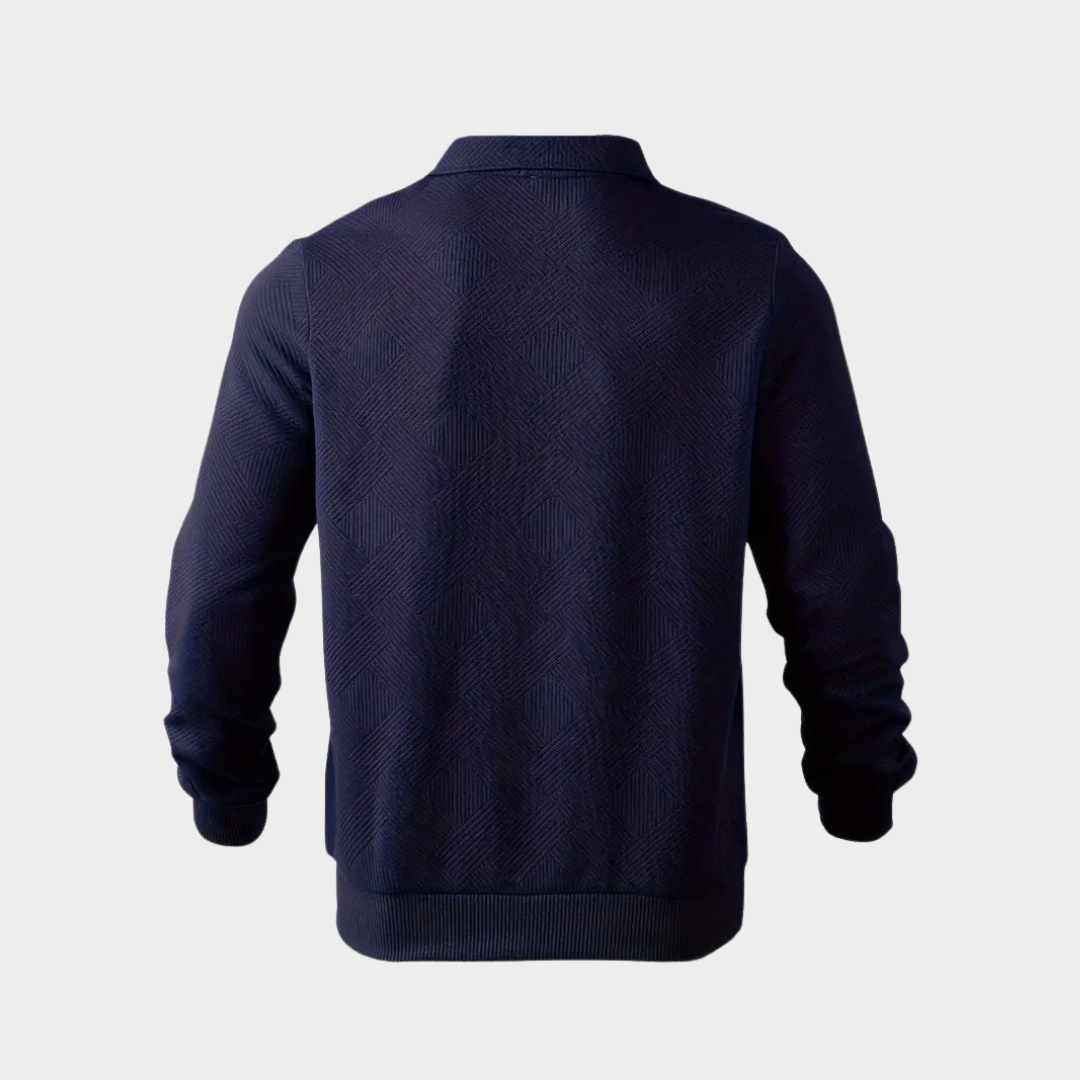 Vince | Men’s Casual Textured Design Half Zip Sweater