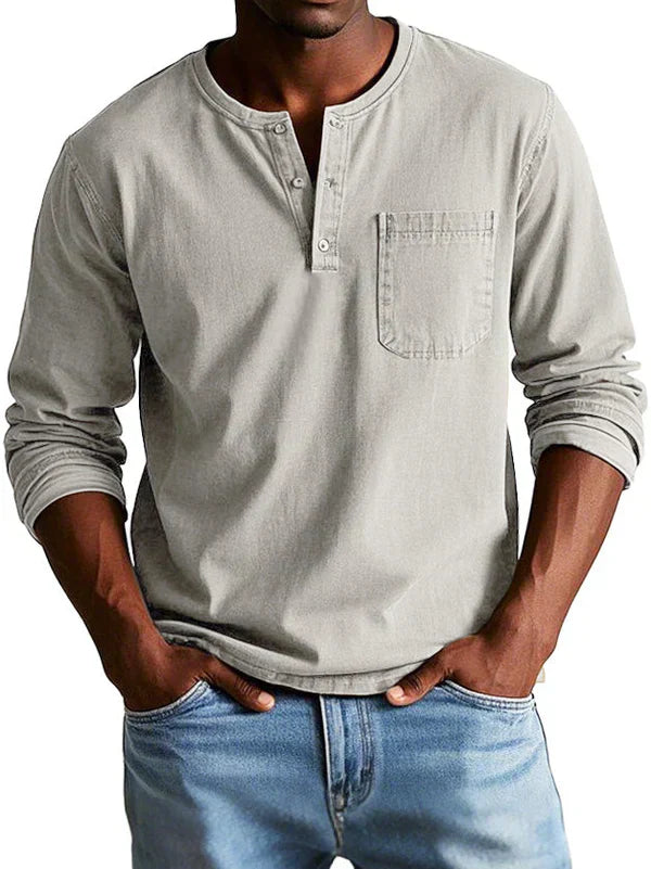 Ben | Men’s Casual Long Sleeve Henley Shirt