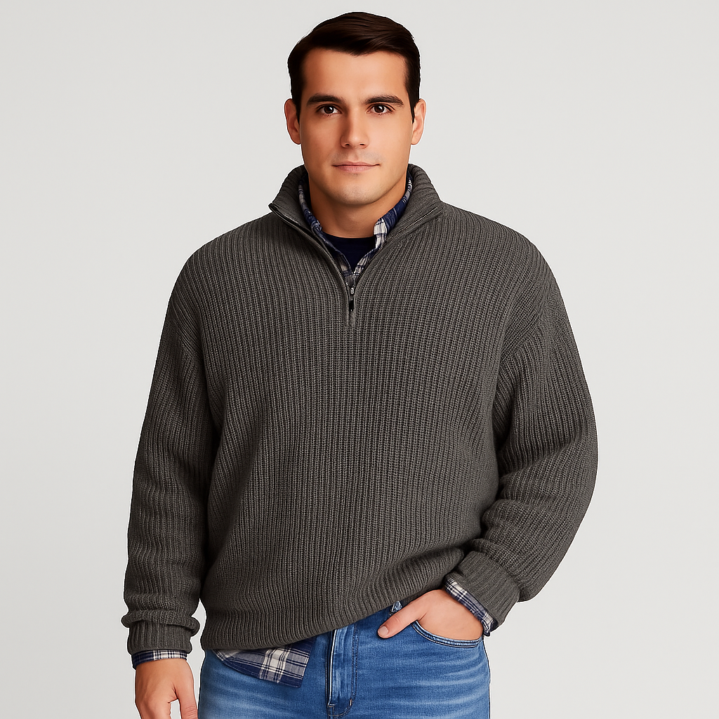Steve | Men Spring Half Zip Pullover Sweater