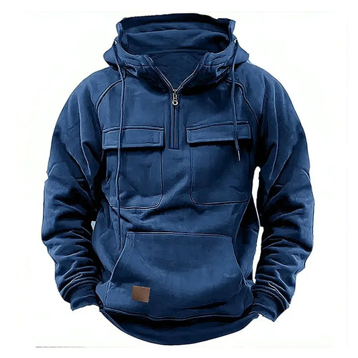 Men's Utility-Style Hoodie with Zipper