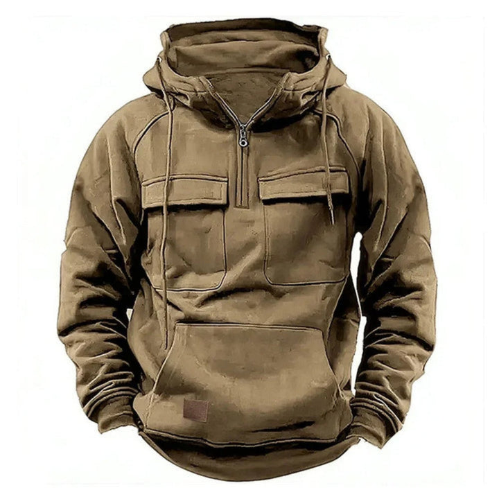 Men's Utility-Style Hoodie with Zipper