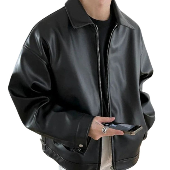Colton | Men’s Oversized Leather Bomber Jacket