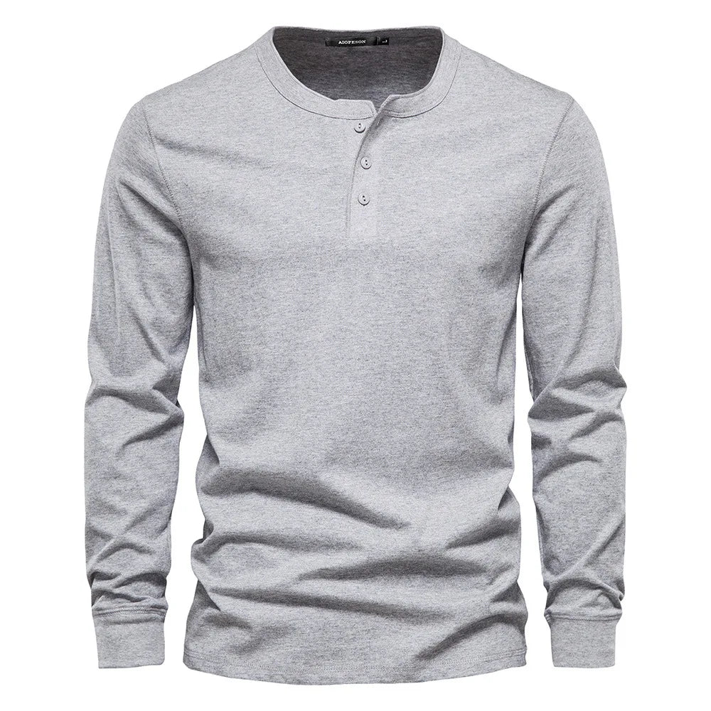 Christopher | Stylish Men’s Long-Sleeve Henley Shirt