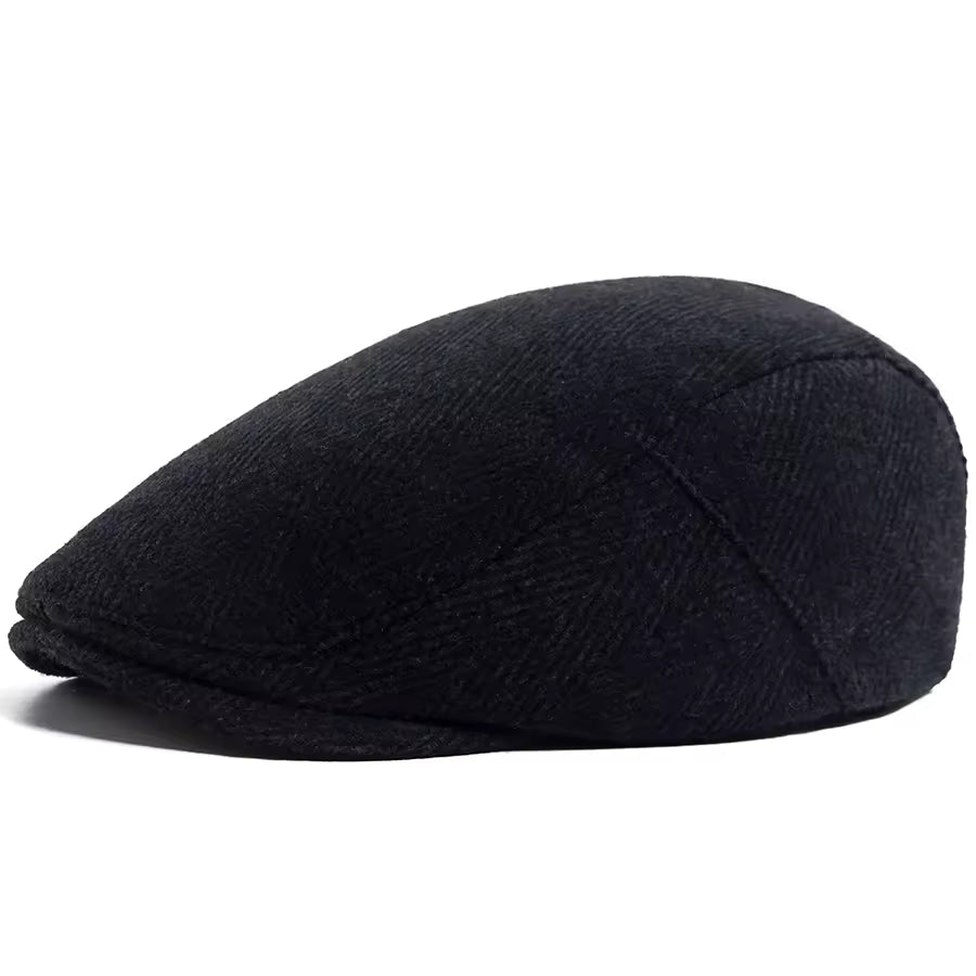 Winter Herringbone Wool Cap
