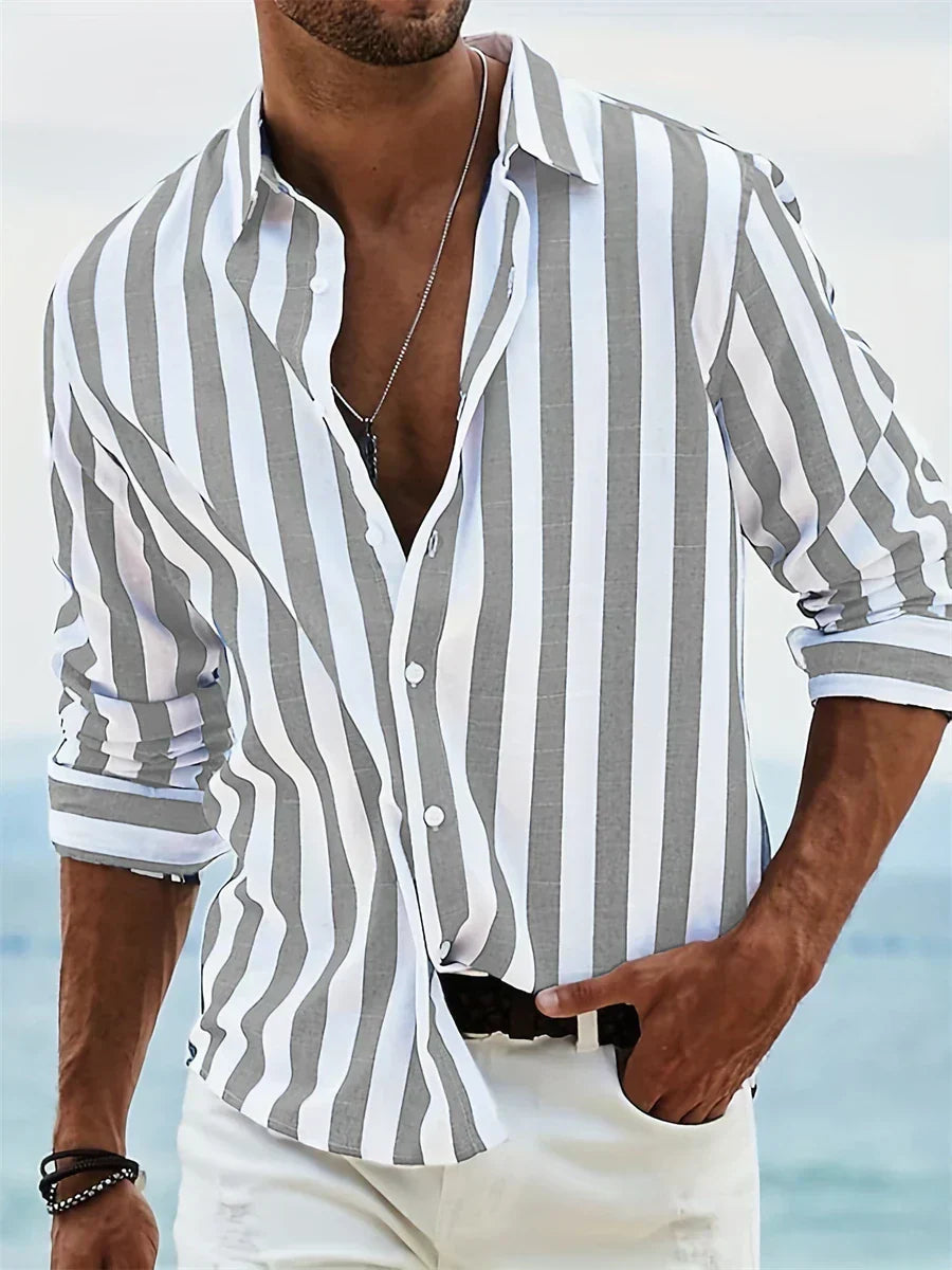 Joel | Men’s Summer Striped Relaxed Shirt