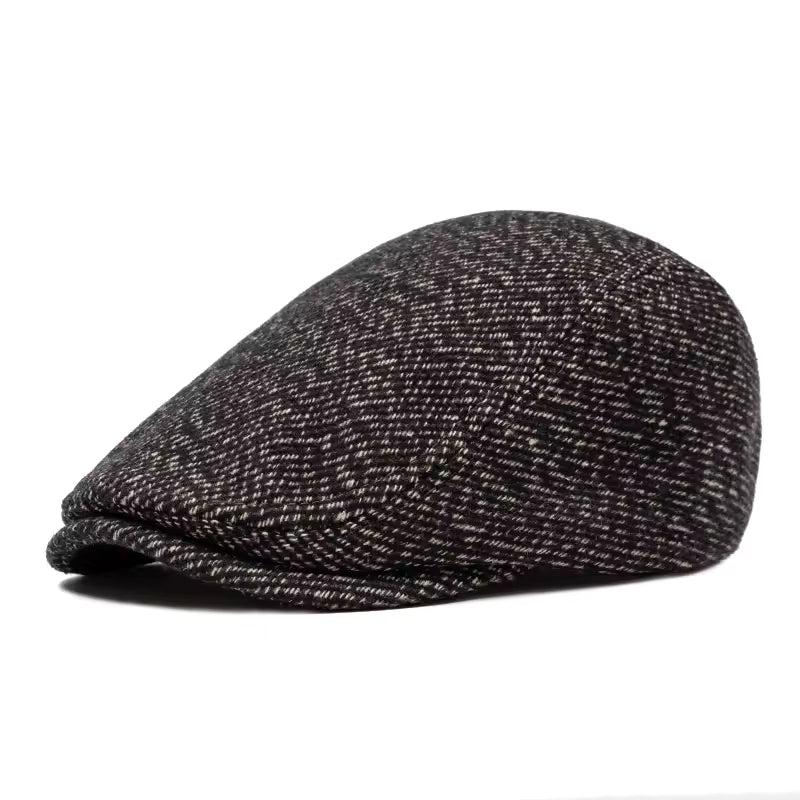 Thickened Tweed Flat Cap