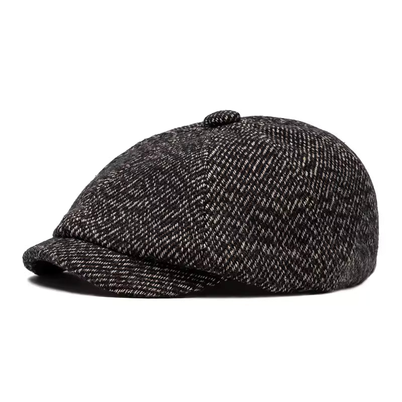 Thickened Tweed Newsboy Cap