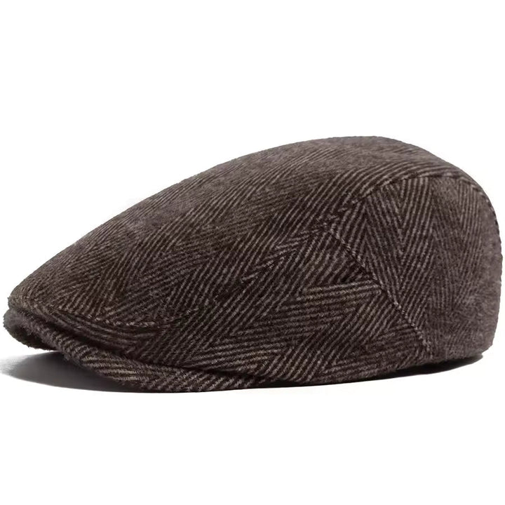 Winter Herringbone Wool Cap