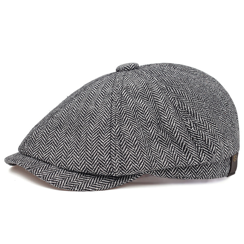 Herringbone Wool Cap