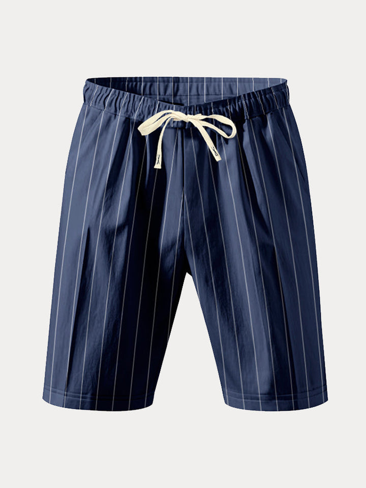 Casual 100% Cotton Stripe Shorts