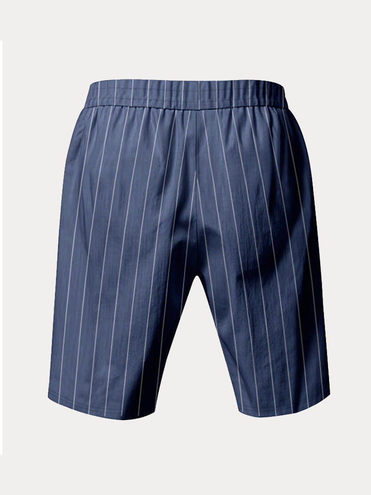 Casual 100% Cotton Stripe Shorts