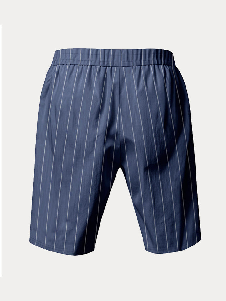 Casual 100% Cotton Stripe Shorts