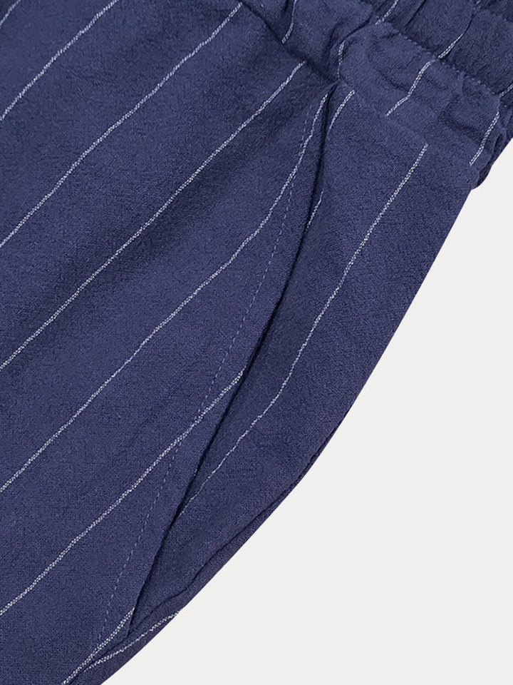 Casual 100% Cotton Stripe Shorts