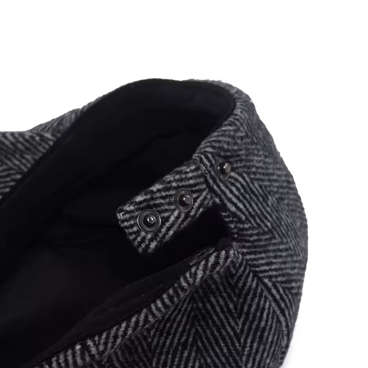 Winter Herringbone Wool Cap