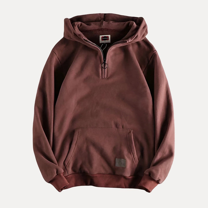 Men's Half-Zip Kangaroo Pocket Hoodie