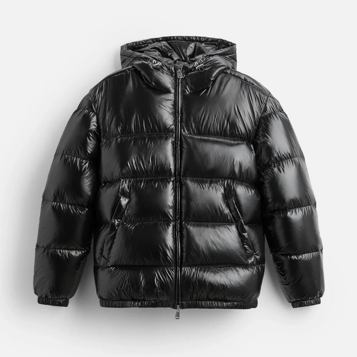 Derek | Men’s Shiny Hooded Quilted Jacket