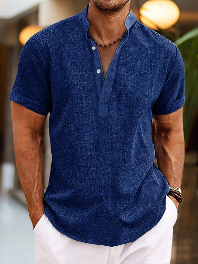 Thomas | Men’s Summer Henley Short Sleeve Shirt