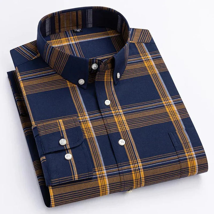 Bryan | Men's Plaid Button-Down Shirt
