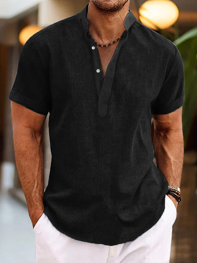 Thomas | Men’s Summer Henley Short Sleeve Shirt