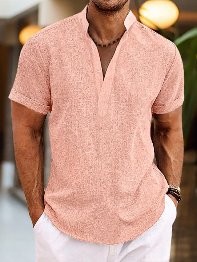 Thomas | Men’s Summer Henley Short Sleeve Shirt